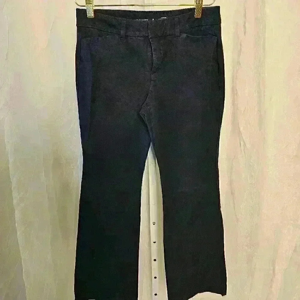 Old Navy High-Rise Pixie Flare Pants - Size 6P, Navy
